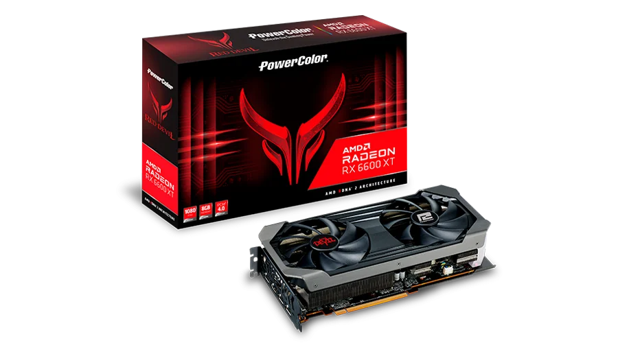 PowerColor Tarjeta gráfica Red Devil AMD Radeon RX 6600 XT de 8 GB GDDR6